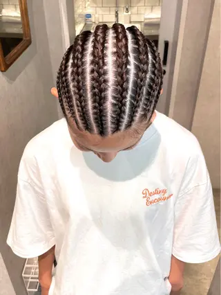 ヘアアレンジ スミレ /アレンジ /コーンロウ/メンズのヘアスタイル