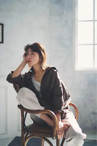 ミディアム カラー 髪質改善/白髪ぼかし レイヤー　🌱千咲季のヘアスタイル