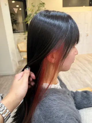 カラー Amber  池袋所属・クロギ リョウのヘアスタイル