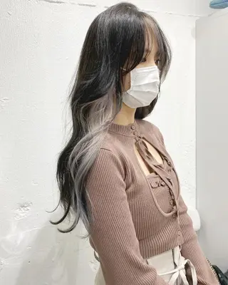 ロング カラー ヘアアレンジ ササキカズマ〻透明感 〻色落ち〻赤み消しのヘアスタイル