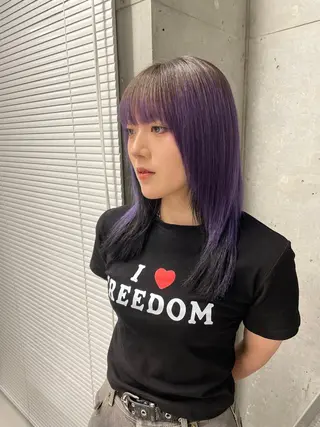 セミロング カラー ハイトーン/ボブ /HBL/AYUNAのヘアスタイル