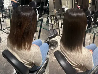 ミディアム 縮毛矯正⚡️ 中村璃音のヘアスタイル