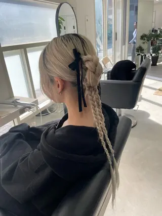 ロング ヘアアレンジ グレージュ/ベージュ /経堂/sana🌱のヘアスタイル