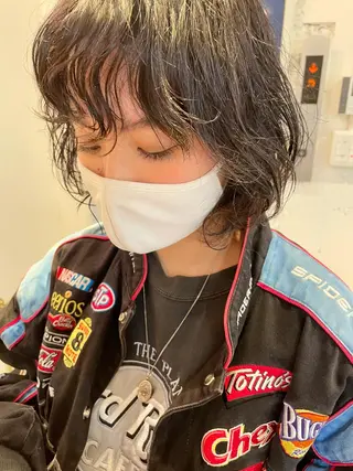 ミディアム パーマ レイヤー／似合わせ TAKUYAのヘアスタイル