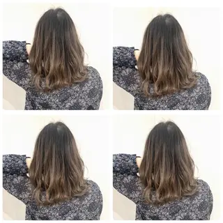 ミディアム カラー 京都大人女性ショート 徒歩1分/秋山のヘアスタイル