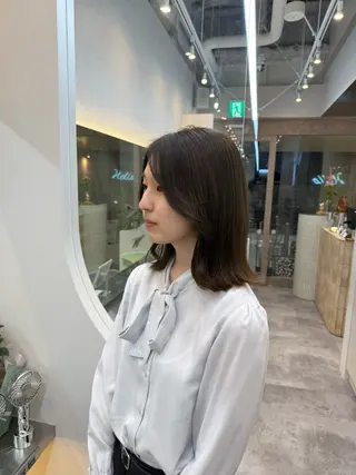 ミディアム Hello by Sea所属・レイヤー/艶髪/ボブ /くびれ/伊藤　勇司のヘアスタイル