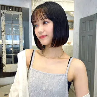 ショート 艶カラー/ボブ /似合わせ/田口愛那のヘアスタイル