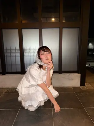 ミディアム カラー ヘアアレンジ 上田 美月のヘアスタイル