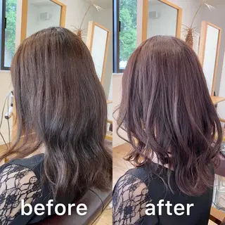 ミディアム カラー KIZU 髪質改善 オカルト怪談のヘアスタイル