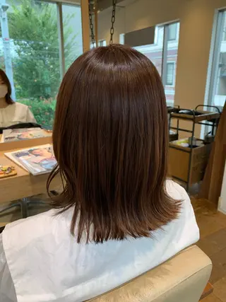 ミディアム 森山 佳小里/カラー /似合わせカットのヘアスタイル