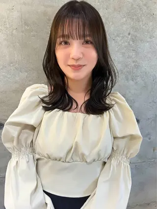 セミロング 韓国ヘア⭐️石原 宏武⭐️のヘアスタイル