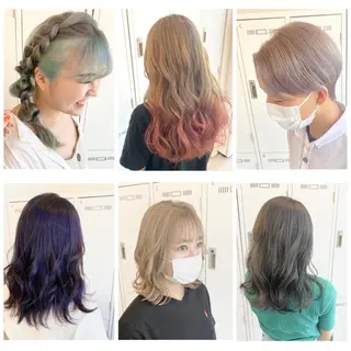 ミディアム カラー ヘアアレンジ YUNA ユウナのヘアスタイル