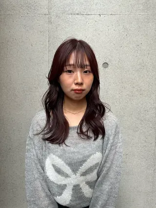 セミロング カラー 似合わせカット /パーマ岡本淳平のヘアスタイル