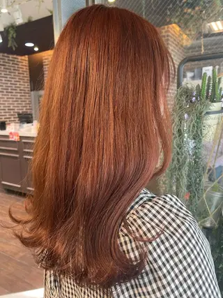 セミロング カラー 韓国ヘア🦋 MIYUのヘアスタイル