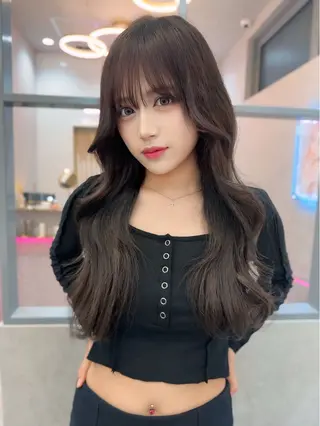 セミロング ヘアアレンジ yuuto🌈 冬の透け感カラーのヘアスタイル