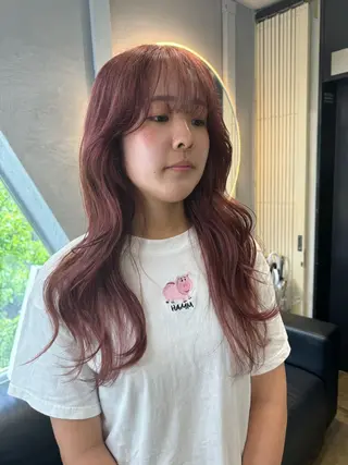 ミディアム カラー dao/ミルクティー /ブラウン/ブロンドのヘアスタイル