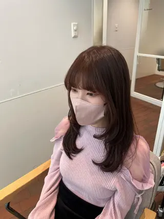 セミロング マンツーマン 縮毛矯正/マユコのヘアスタイル