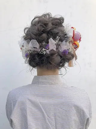 ミディアム ヘアアレンジ umu.所属・plumu. ♡【プリュム】のヘアスタイル