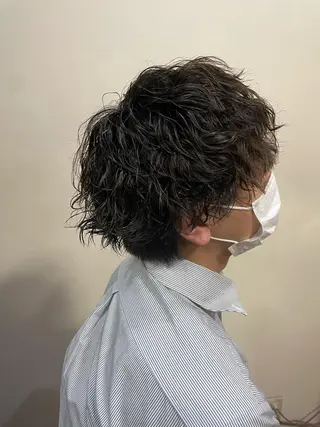 ショート パーマ ミニボブ/カット モデル/渋谷/ 宍戸のヘアスタイル