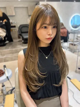 ロング 韓国風×髪質改善 ゆりのヘアスタイル