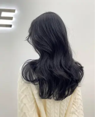 ロング カラー 韓国風暗髪ヘア🤍 🫧MIREIのヘアスタイル