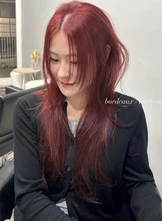 ロング カラー ヘアアレンジ 🫧🇰🇷韓国ヘア レイヤー🐺Yutaのヘアスタイル