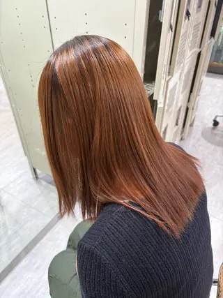 セミロング 🪩サクヤ🪩暗髪 カラー/ワイドバングのヘアスタイル