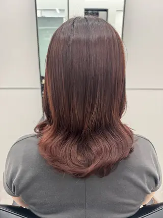 ミディアム カラー パーマ GO TODAY シェアサロン 銀座Arc店所属・デジタルパーマ🫧 韓国風ヘア🫧サクラのヘアスタイル