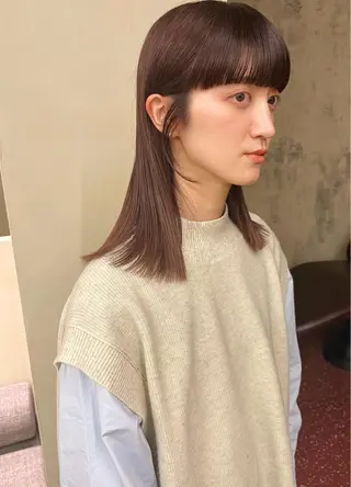 セミロング 西山 紗耶香🪽 透明感カラー/ボブのヘアスタイル