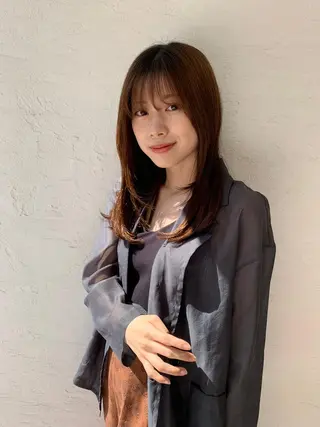 ロング カラー ⭐️コテ巻き風パーマ 髪質改善/タナカのヘアスタイル