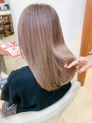 セミロング パーマ 縮毛矯正/髪質改善 /韓国風　山川春輝のヘアスタイル