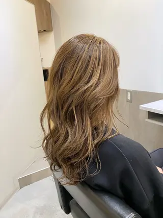 ロング カラー 【博多ハイライトカラ ー】中島啓太のヘアスタイル