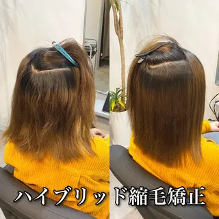 セミロング パーマ ブリーチ縮毛矯正/ デサキ ショウヘイのヘアスタイル