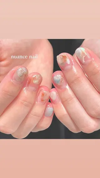 ネイル 淡色ネイル 🎀moeのネイルデザイン