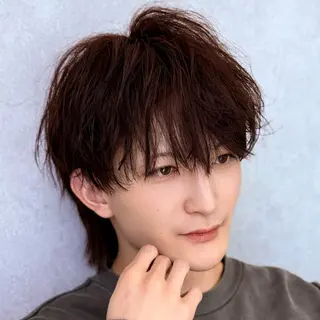 ミディアム カラー パーマ メンズ メンズZina代表 田端 麗治のヘアスタイル