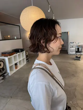 ミディアム パーマ noi所属・岡崎パーマ 岡山裕成のヘアスタイル