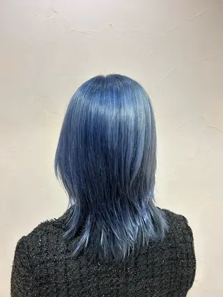 ミディアム ブリーチカラー/原宿 /髪質改善/shinのヘアスタイル