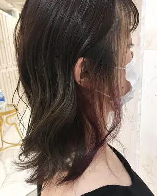 ロング カラー 斉藤 貴也のヘアスタイル