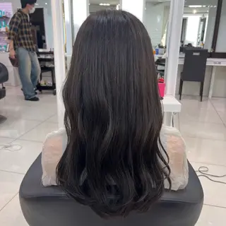 ロング カラー 【センターパート/ マッシュ】ryokaのヘアスタイル