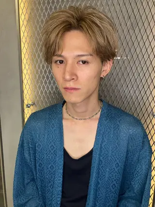 ミディアム カラー メンズ 髪質改善/ 縮毛矯正町田佑人のヘアスタイル