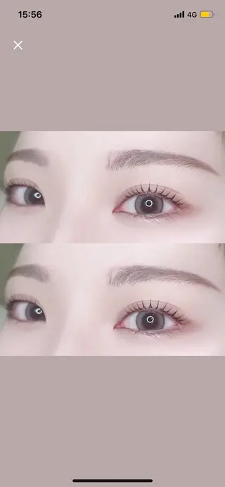 マツエク・マツパ hiyori /透明 感ピンク/ラベンダーのマツエク・マツパデザイン