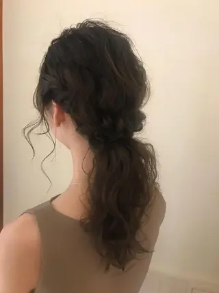 セミロング ヘアアレンジ 清水　ちひろ ✄トップスタイリストのヘアスタイル