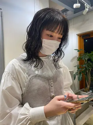 ミディアム カラー 村田 りょうやのヘアスタイル