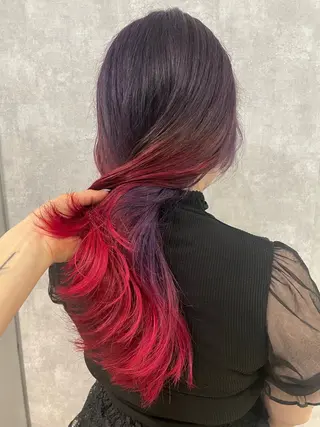 ロング カラー ヘアアレンジ 透明感カラー/推しカ ラー☁️JURAのヘアスタイル