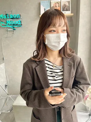 ミディアム カラー mood tatemachiのヘアスタイル