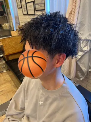 ミディアム パーマ HOOPbarber shop💈のヘアスタイル