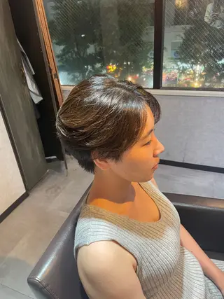 ショート eim hair rink 長津田店所属・🫧透明感カラー 🫧しほのヘアスタイル