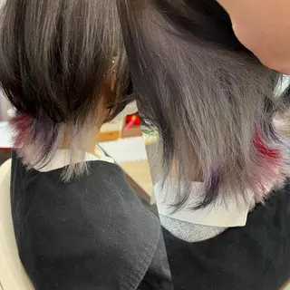ショート カラー まさき✂︎ブリーチ／ デザインカラーのヘアスタイル