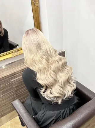 ロング カラー ヘアアレンジ LIP 大阪本店 エクステ 堀谷和孝のヘアスタイル