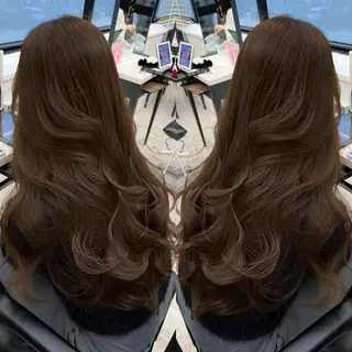 セミロング カラー 映える顔まわり/前髪 特化 💗 ユキマのヘアスタイル